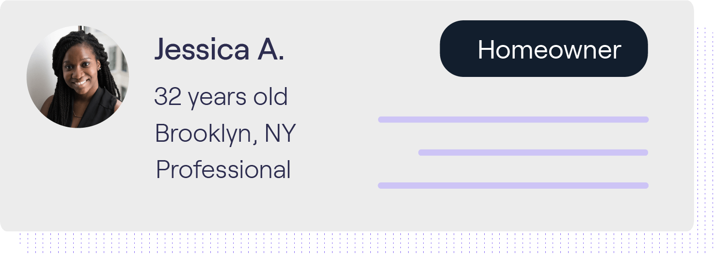 Audience homeowner profile card